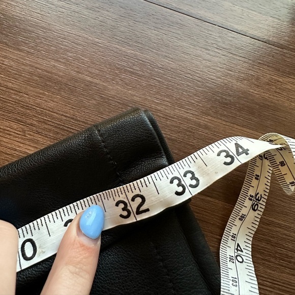 AVEC LES FILLES faux leather shifted seam bootcut pants black size small - Picture 7 of 9